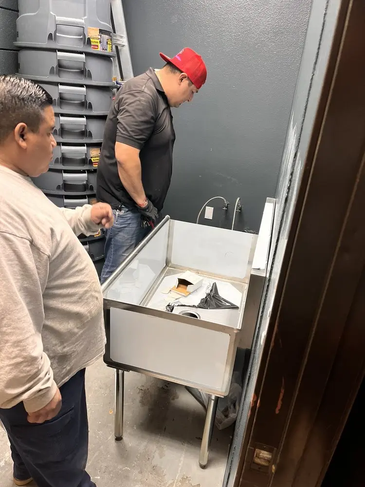 Commercial plumbing and sink installation in Bridgeport